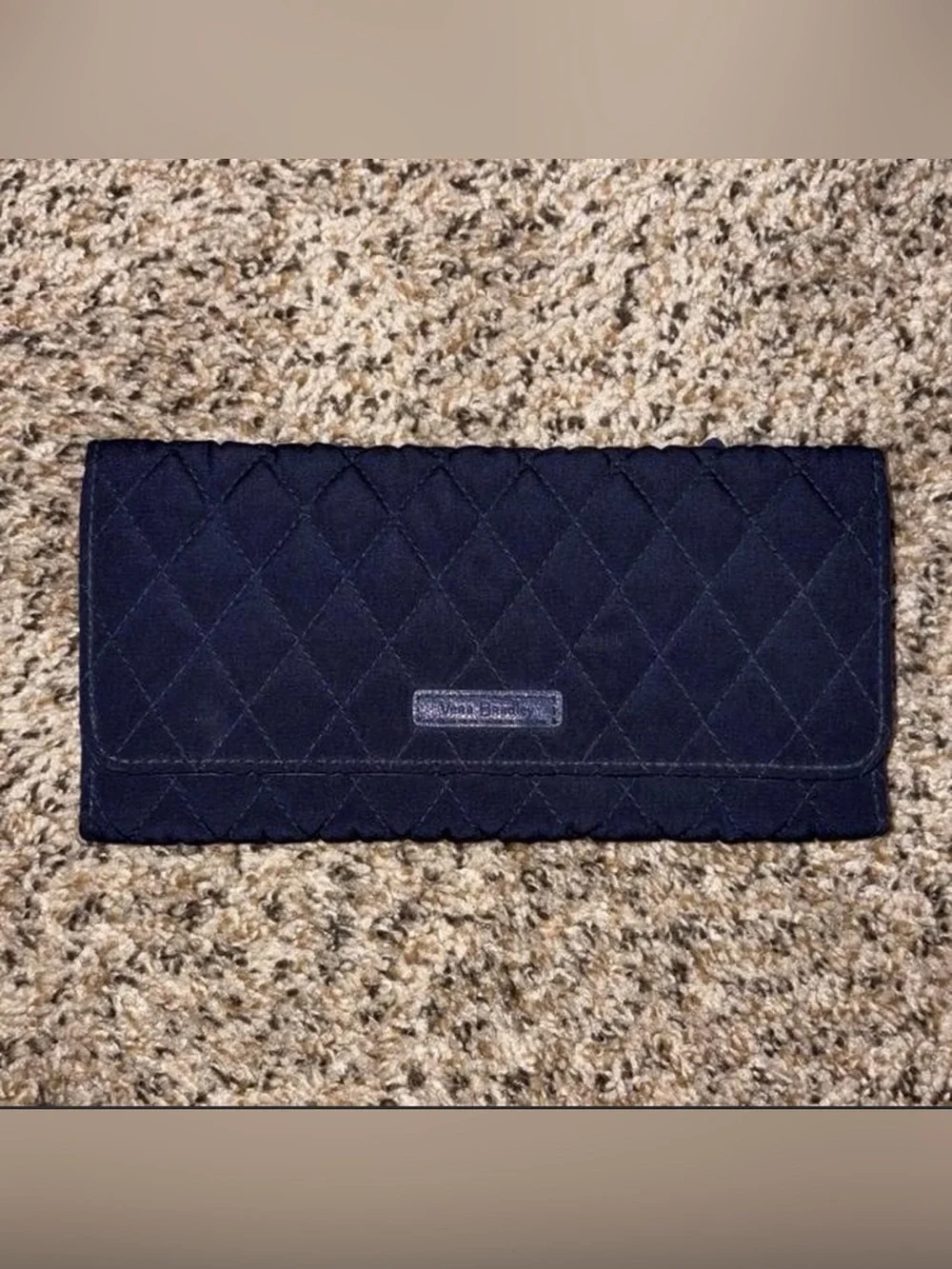 Vera Bradley Quilted Dark Navy Strap with Logo Patch